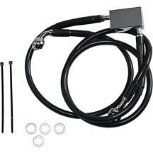 Extended Length Black Vinyl Brake Line Kit — 92.5 cm (36-1/2"), Oversize +7.6 cm (3")