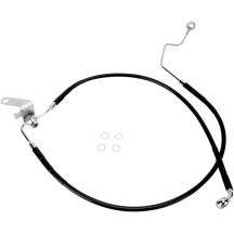 Stainless Steel Brake Line Kit — 118 cm (46-3/8"), rear, black