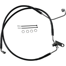 Kit de latiguillos de freno de vinilo negro de longitud extendida — 123 cm (48-3/8"), sobredimensionado +5,1 cm (2")