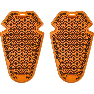 D3O® Ghost Elbow & Knee Impact Protectors — 0.65 cm, EN 1621-1:2012 Level 2, Black/Orange, Pair