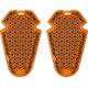 Protectores de impacto D3O® Ghost para codo y rodilla — 0.65 cm, EN 1621-1:2012 Nivel 2, Negro/Naranja, Par
