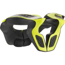 Soporte cervical juvenil — Talla única, Negro, Amarillo fluorescente
