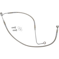 Stainless Steel Brake Line Kit — 55 cm, 41.5 cm, with ABS, silver clear-coated