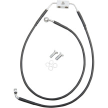 Extended Length Black Vinyl Brake Line Kit — 54 cm (21-1/4"), 83 cm (32-3/4"), Oversize +10.2 cm (4"), Front, with ABS