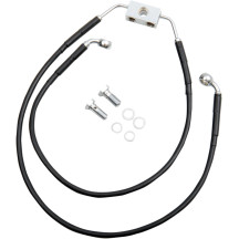 Extended Length Black Vinyl Brake Line Kit — Oversize +20.3 cm (8"), 55 cm / 80.5 cm, with ABS