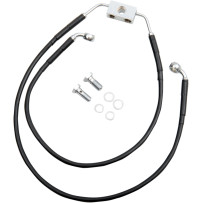 Extended Length Black Vinyl Brake Line Kit — Oversize +20.3 cm (8"), 55 cm / 80.5 cm, with ABS