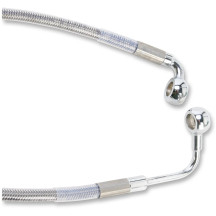 Stainless Steel Brake Line Kit — 51 cm (20"), 63.5 cm (25"), without ABS, Silver clear-coated