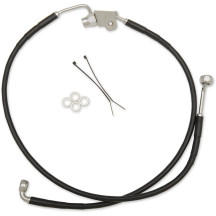 Stainless Steel Brake Line Kit — 20" (51 cm), 25" (63.5 cm), rear, black, without ABS