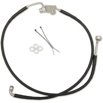 Stainless Steel Brake Line Kit — 20" (51 cm), 25" (63.5 cm), rear, black, without ABS