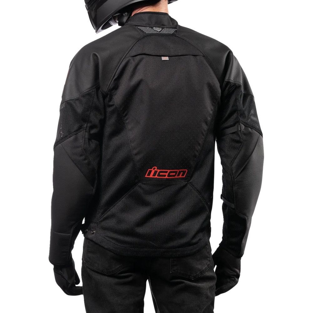 Mesh AF™ Leather Jacket — M, Sport fit, Black