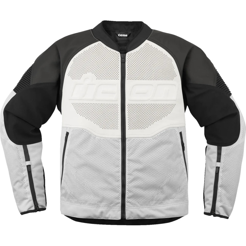 Overlord3™ Leather Jacket — L, Sport fit, White