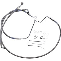 Extended Length Stainless Steel Brake Line Kit — 54.5 cm (21-1/2"), 97 cm (38-1/4"), 44 cm (17-1/4"), Oversize +25.4 cm (10")