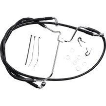 Extended Length Black Vinyl Brake Line Kit — Oversize +25.4 cm (10")