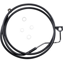 Stainless Steel Brake Line Kit — 164 cm (64-1/2"), with ABS, Black