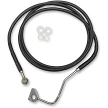 Stainless Steel Brake Line Kit — 164 cm (64-1/2"), with ABS, Black