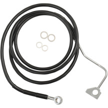 Stainless Steel Brake Line Kit — 164 cm (64-1/2"), with ABS, Black
