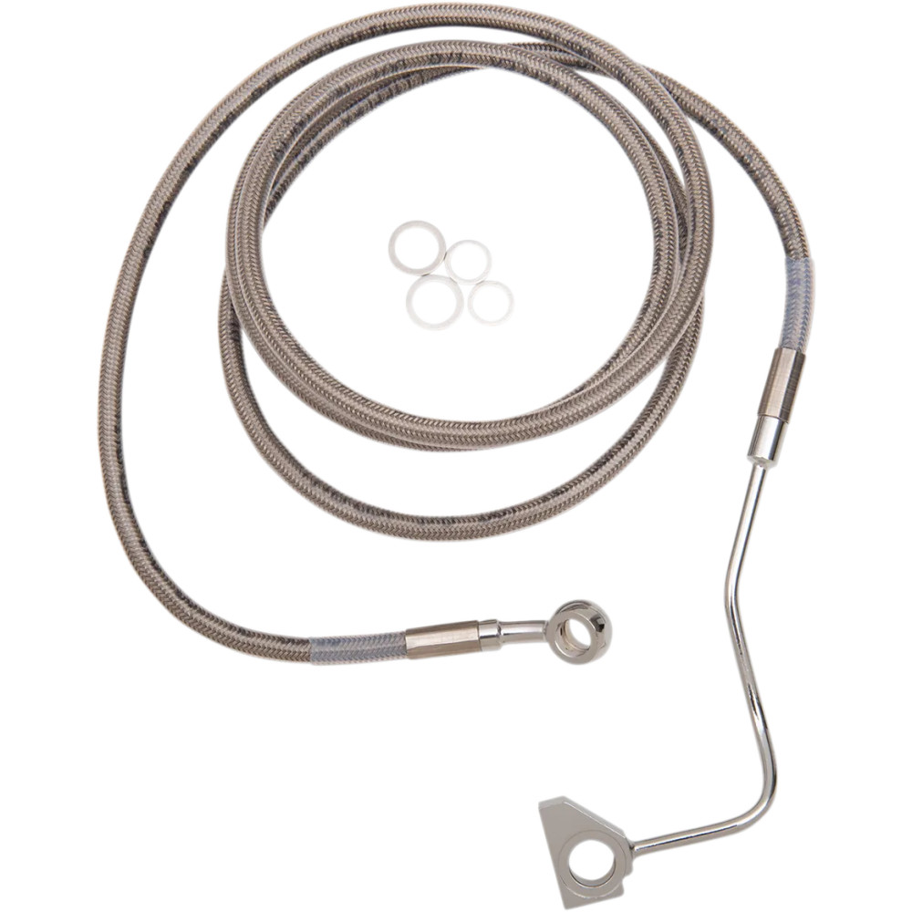Extended Length Stainless Steel Brake Line Kit — 184 cm (72.5"), Oversize +20.3 cm (8"), with ABS