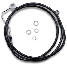 Extended Length Black Vinyl Brake Line Kit — 169 cm (66.5"), Oversize (+2")