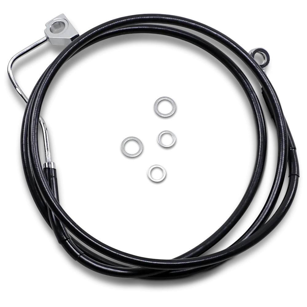 Extended Length Black Vinyl Brake Line Kit — 169 cm (66.5"), Oversize (+2")