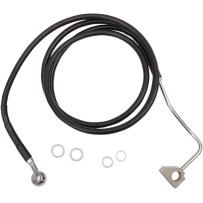 Extended Length Black Vinyl Brake Line Kit — Oversize +10.2 cm (4"), 174 cm (68.5"), Front