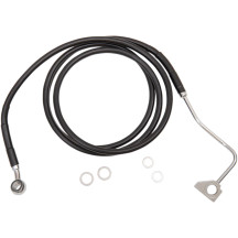Extended Length Black Vinyl Brake Line Kit — 179 cm (70.5"), oversize +15.2 cm (6"), with ABS