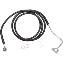 Extended Length Black Vinyl Brake Line Kit — 179 cm (70.5"), oversize +15.2 cm (6"), with ABS