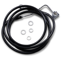 Extended Length Black Vinyl Brake Line Kit — Oversize +12", 76-1/2", for ABS