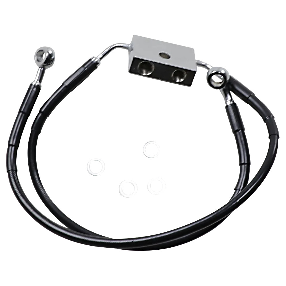 Kit de latiguillos de freno de acero inoxidable — con ABS, 45 cm (17-3/4"), 39 cm (15-1/2")