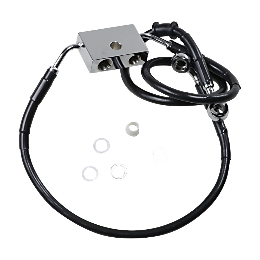 Línea de freno de longitud extendida — Sobredimensionado +6 in (15.2 cm), 23.75 in (60.5 cm), delantero, con ABS