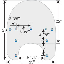 Road King Replacement Plastic — Height 53.5 cm, Width 58.5 cm, Headlight cutout 24 cm, Solar