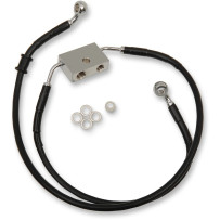 Latiguillo de freno de longitud extendida — Sobredimensionado +12 in, 31-3/8 in, con ABS, Negro