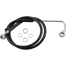 Línea de freno de acero inoxidable de longitud extendida — 88.5 cm (34-3/4"), sobredimensionado +10.2 cm (4"), delantero superio