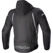 Zaca Chaqueta Impermeable — 4XL, Negro/Gris oscuro