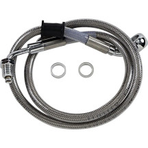 Línea de freno de acero inoxidable de longitud extendida — 69 cm (27-1/4"), Sobredimensionada +10,2 cm (4"), Delantera superior