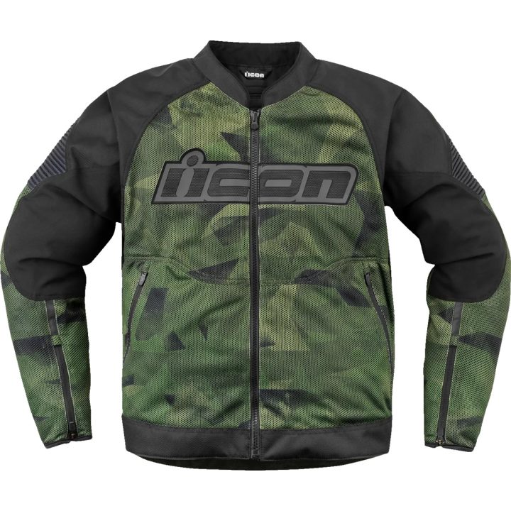 Overlord3 Mesh™ Chaqueta de camuflaje — Talla L, corte deportivo, verde camuflaje