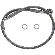 Latiguillo de freno de acero inoxidable de longitud extendida — 60 cm (23.5"), sobredimensionado +5.1 cm (2")