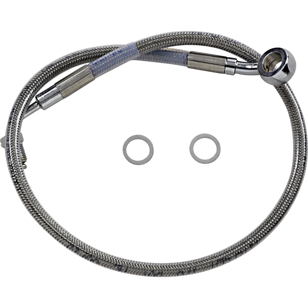 Latiguillo de freno de acero inoxidable de longitud extendida — 60 cm (23.5"), sobredimensionado +5.1 cm (2")