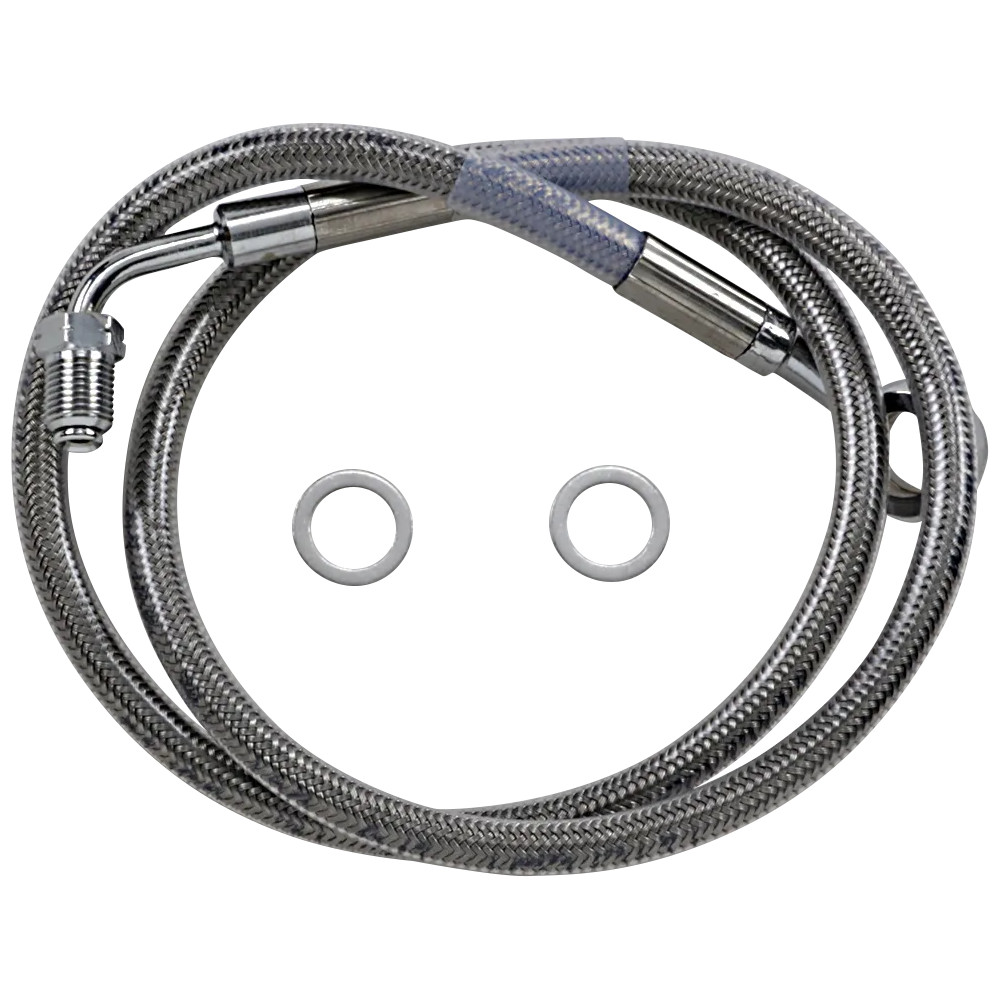 Línea de freno de longitud extendida de acero inoxidable — 80 cm (31-1/2"), sobredimensionado +25.4 cm (10")