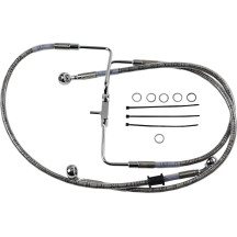 Latiguillo de freno de acero inoxidable longitud extendida — 89 cm (35"), sobredimensionado +15,2 cm (6"), delantero, sin ABS