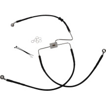 Kit de líneas de freno de acero inoxidable — 29" (73,5 cm), sin ABS, negro vinilado