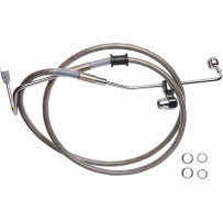 Línea de freno trasera — cilindro maestro a ABS, acero inoxidable, plateado pulido