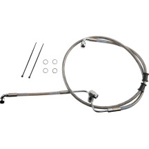 Rear Brake Line — without ABS, silver polished