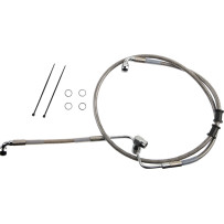 Rear Brake Line — without ABS, silver polished