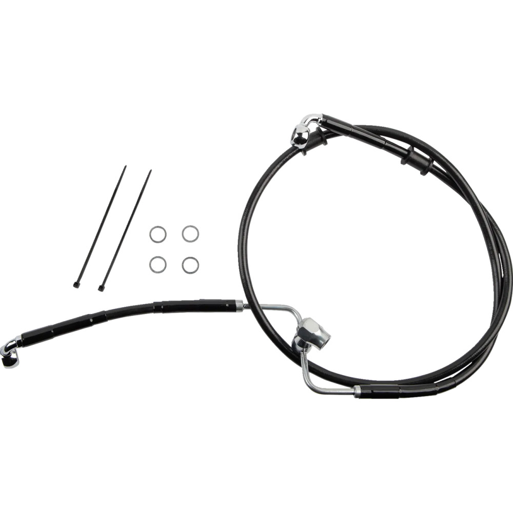 Rear Brake Line — without ABS, Black
