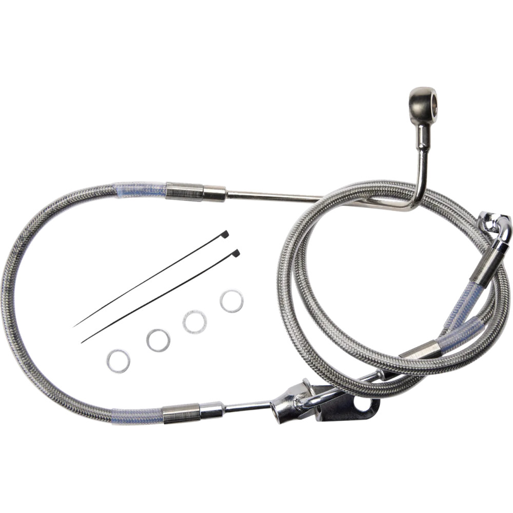 Rear Brake Line — Silver, Polished