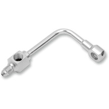 Racor banjo de acero cromado — 3/8" 35° banjo, -3 AN macho, curva 90°