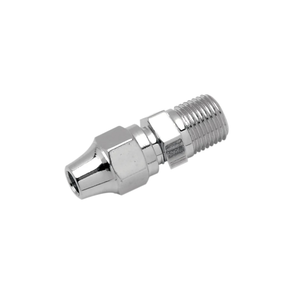 Racor para línea de freno — 1/8" NPT macho, cromo