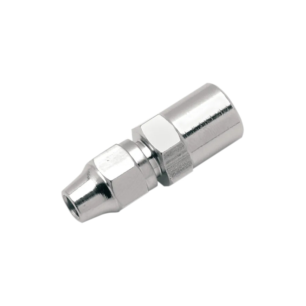 Racor de línea de freno — -3 AN hembra, cromado