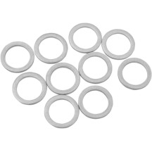 Arandelas deformables de aluminio — 10 mm (3/8"), 10 unidades, cromo