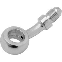 Racor banjo de acero cromado — 12 mm, curvatura 35°, -3 AN macho